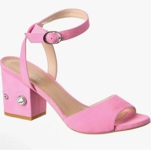 🌹STUART WEITZMAN 🌹 Allshine 75 Crystal-Embellished Suede Sandals Size: 7B